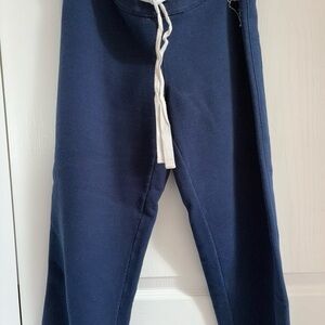 Abercrombie & Fitch Blue Sweatpants with White Drawstring